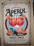 Cartel Vintage Aperol Spritz – Imagen sobre Madera